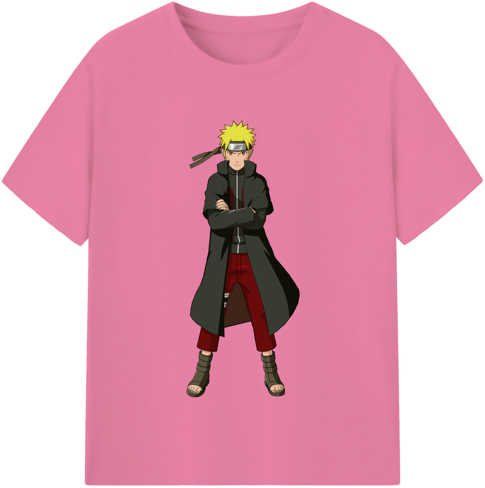 （画像用） NARUTO -ナルト- うずまき ナルト Uzumaki Naruto 綿100％半袖Tシャツ（フロントプリント）